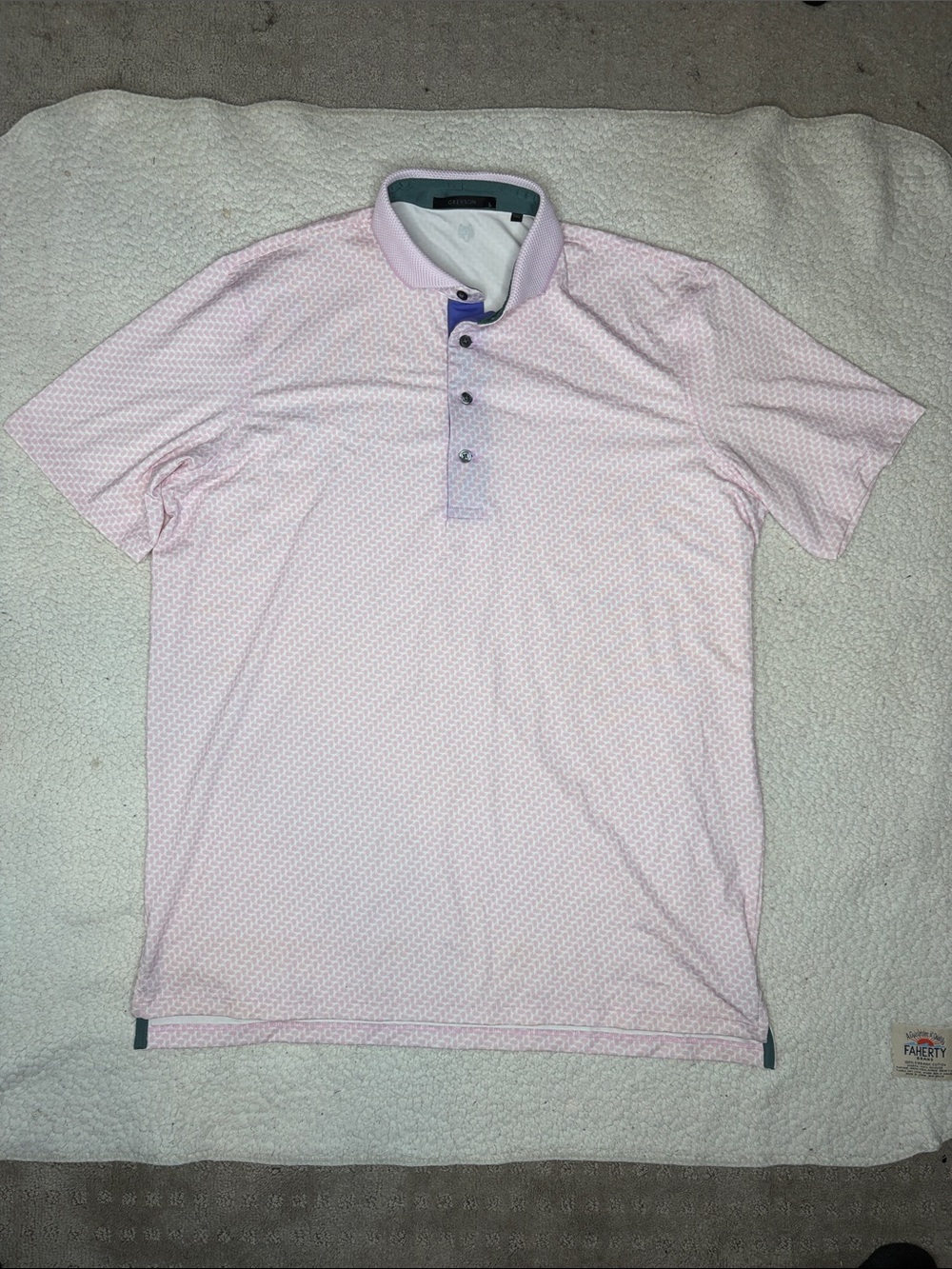 Greyson Performance Pink Golf Polo: Size Large